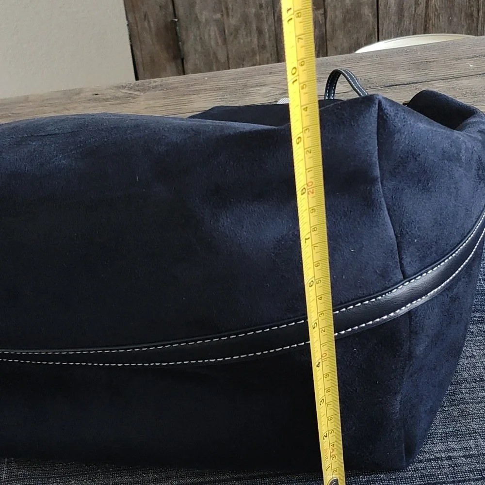 GAP Navy Vegan Suede Bucket Bag